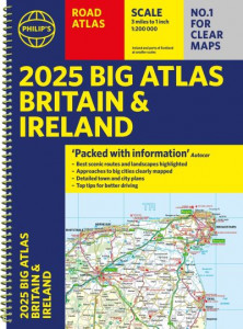 2025 Philip's Big Road Atlas Britain and Ireland (Spiral bound)