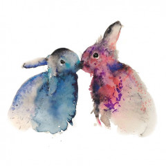 'Bunnies in Love' Card