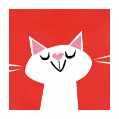 Love Cat Art Card