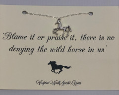 Virginia Woolf Horse Necklace