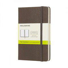 Moleskine Classic Pocket Notebook -  Plain Hard Earth Brown 