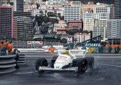 Ayrton Senna 1984 Monaco Grand Prix by David Johnson