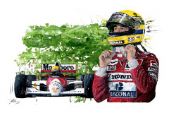 Ayrton Senna 3-Time F1 World Champion by David Johnson