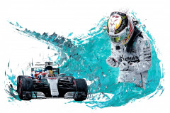 Lewis Hamilton 2017 F1 World Champion by David Johnson