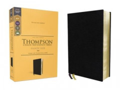 KJV, Thompson Chain-Reference Bible, Handy Size, European Bonded Leather, Black, Red Letter, Comfort Print by Dr. Frank Charles Thompson