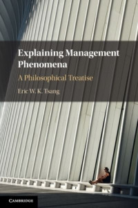 Explaining Management Phenomena by Eric W. K. Tsang