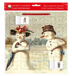 Mr & Mrs Snowman Advent Calendar (With Stickers) by Flame Tree Studio (Calendar)