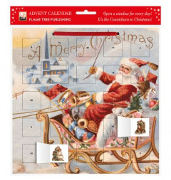 Santa's Sleigh Advent Calendar (With Stickers) by Flame Tree Studio (Calendar)