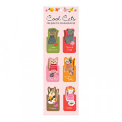 Cool Cats Magnetic Bookmarks by Galison