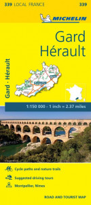 Gard, Herault, France Local Map 339