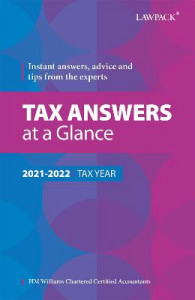 Tax Answers at a Glance 2021/22 by HM Williams Chartered Certified Accountants