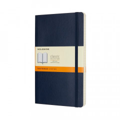 Classic Large Ruled Softcover Notebook (Moleskine): Sapphire Blue
