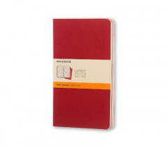 Moleskine Ruled Cahier L - Red Cover (3 Set) by Moleskine