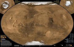 National Geographic: Destination Mars: 2 Sided Wall Map (31.25 X 20.25 Inches) by National Geographic Maps