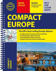 Philip's Compact Atlas Europe (Spiral bound)